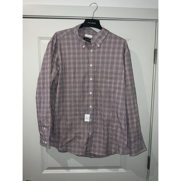 Jos A Bank Tailored Fit Long Sleeve Button Down Shirt Men's XL Plaid - Picture 1 of 11